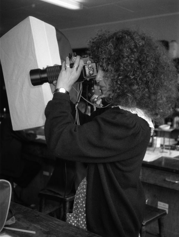 photo of Nancy Honey photographing